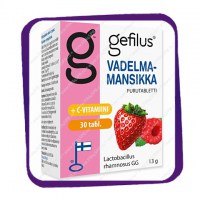 Gefilus Vadelma-Mansikka + C (Гефилус Малина - Клубника + Ц) таблетки - 30 шт