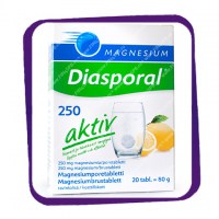 Diasporal Magnesium Aktiv 250 mg (Диаспорал Магнезиум Актив 250 мг) шипучие таблетки - 20 шт