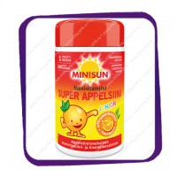Поливитамины Минисан Супер Апельсин (Minisun Super Appelsiini Monivitamiini) жевательные таблетки - 200 шт