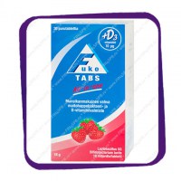 Fuko Tabs All-in-One +D3 Mansikanmakuinen (Молочнокислые Бактерии) жевательные таблетки - 30 шт