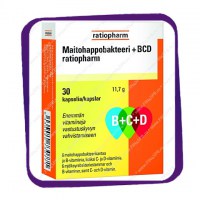 Ratiopharm Maitohappobakteeri B-C-D (кисломолочные бактерии +B +C +D) капсулы - 30 шт