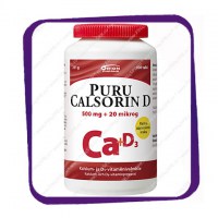Puru Calsorin D3 500 mg +20mkg Ca+D3 (Пуру Калсорин Д 500 мг + 20 мкг) таблетки - 100 шт