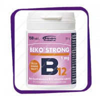 Beko Strong B12 1 Mg Suussa Hajoava (с клубничным вкусом) таблетки для рассасывания - 150 шт