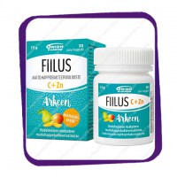 Fiilus Arkeen C Zn (комплекс молочнокислых бактерий +С + Цинк - фруктовый вкус) жевательные таблетки - 30 шт
