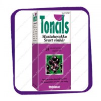 Toncils Sitruuna Mustaherukka (от боли в горле - черная смородина) леденцы - 24 шт