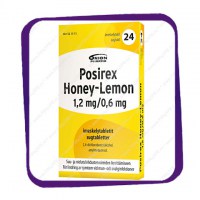 Posirex Honey-Lemon 1,2/0,6 Mg (от боли в горле со вкусом мёда и лимона) таблетки для рассасывания - 24 шт