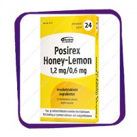 Posirex Honey-Lemon 1,2/0,6 Mg (от боли в горле со вкусом мёда и лимона) таблетки для рассасывания - 24 шт