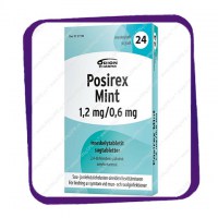 Posirex Honey-Lemon 1,2/0,6 Mg (от боли в горле с ментолом) таблетки для рассасывания - 24 шт