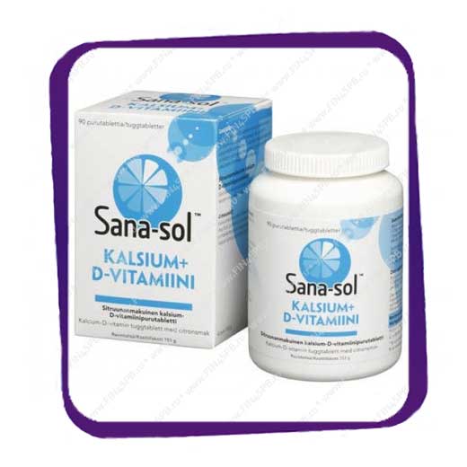 фото: Sana-sol Kalsium D-Vitamiini - 90tabs