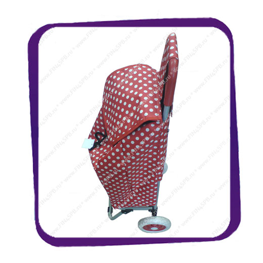 фото: Сумка тележка красная в горошек