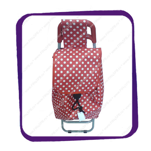 фото: Сумка тележка красная в горошек