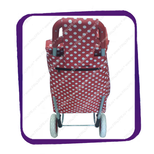 фото: Сумка тележка красная в горошек