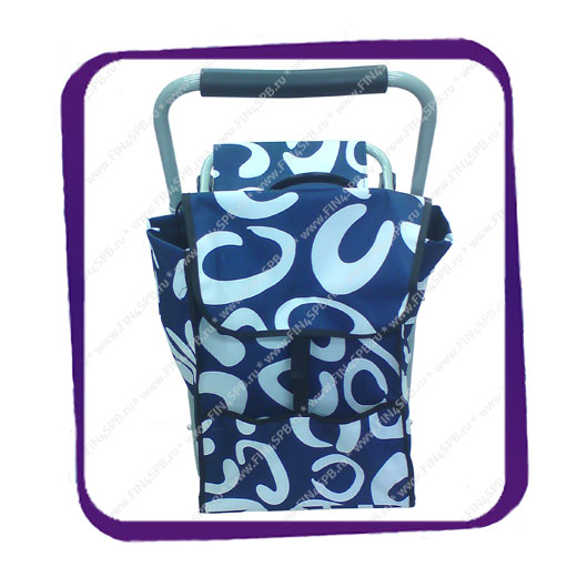 фото: Тележка стул с сумкой синяя