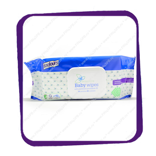 фото: Toujours Baby Wipes - Sensitive - Panthenol - Provitamin B5 72pcs - влажные салфетки