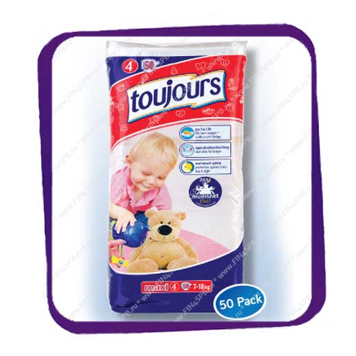 фото: Toujours 4 Maxi 7-18 kg 50 pcs